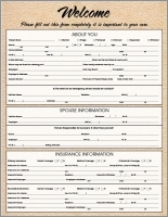 8354 - Dental or Orthodontic Welcome Form for Adults Topform Data, Inc.